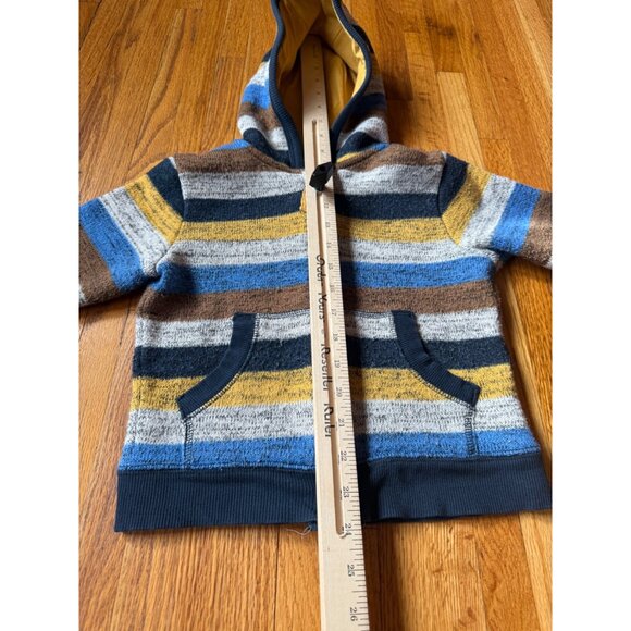 Striped Hooded Zip-Up Sweater Kids 1982 Premium Outfitters - Picture 5 of 8